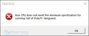 Call of Duty Advanced Warfare Your CPU Does not Meet The Minimum