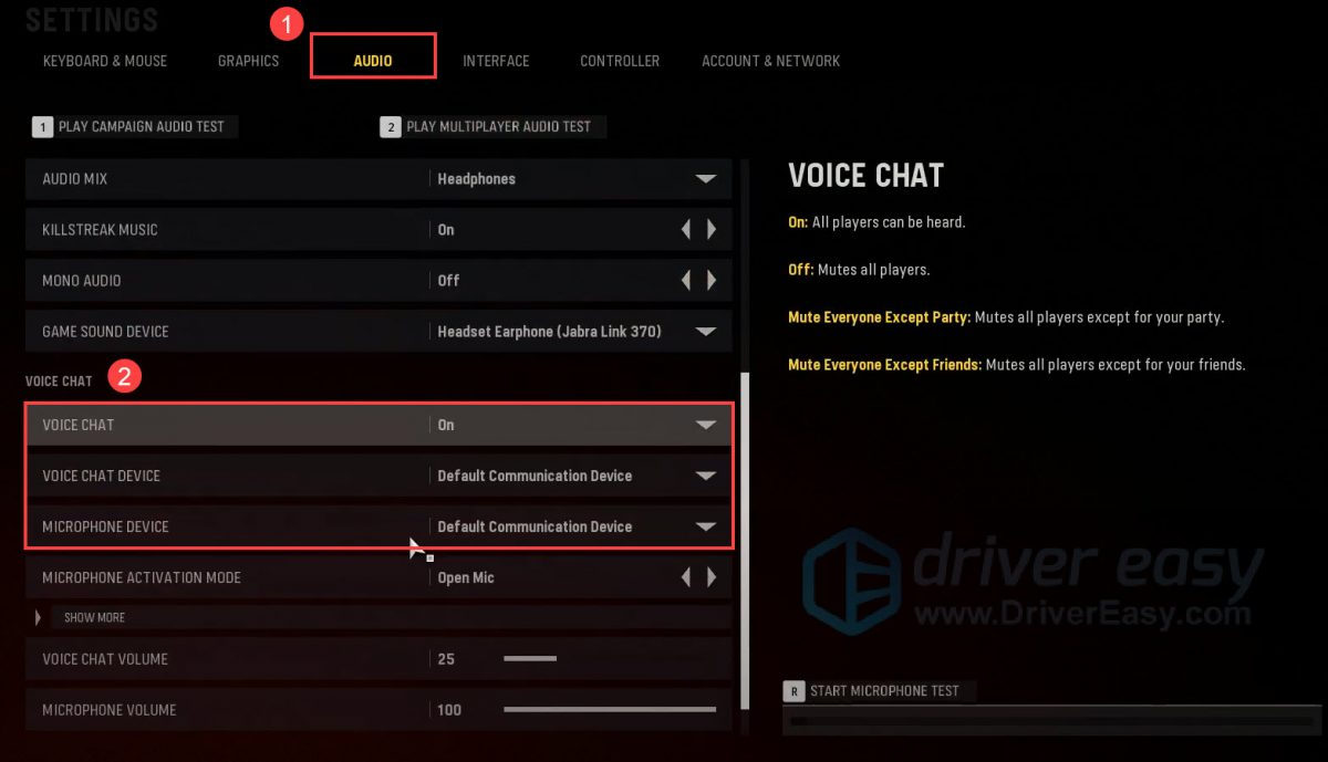 [SOLVED] COD Vanguard Voice Chat Not Working Driver Easy
