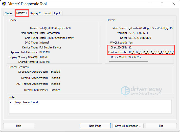 directx 12 diagnostic tool display (directx12 Ultimate : disabled