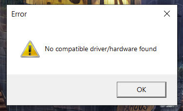 What is the Rainbow Six Extraction no compatible driver/hardware found  error?