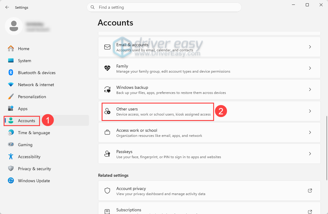 create a new windows user account on windows 11