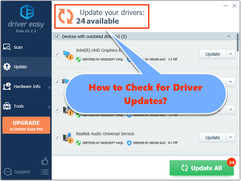 Come si verificano gli aggiornamenti del driver?