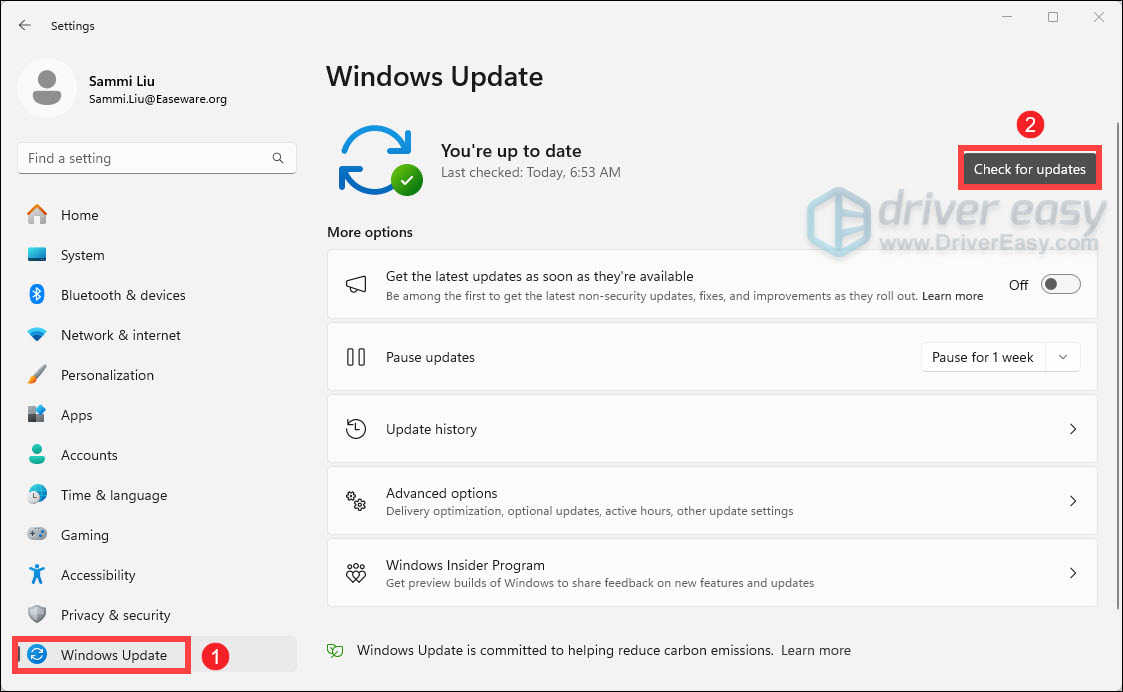 Windows 11 check for Windows updates