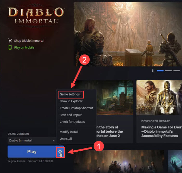 Diablo Immortal Known Issues, Hotfixes, and Patch Notes for PC