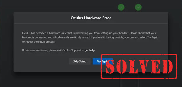 Oculus rift s store headset not detected