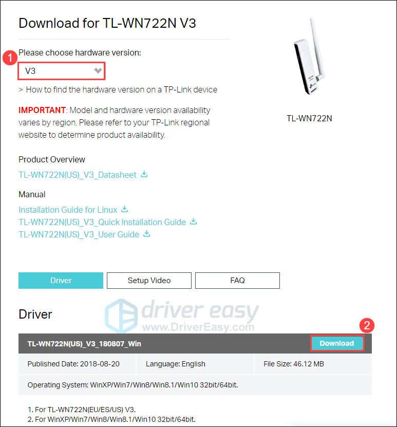 Fixed] TL-WN722N Not Detected By Windows 10 - Driver Easy