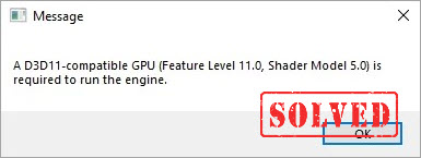 d3d11 compatible GPU error