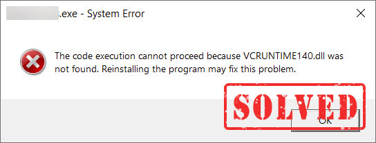 Система не обнаружила vcruntime140 dll windows 10