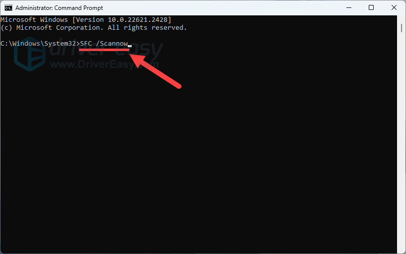 win 11 command prompt to run sfc 1