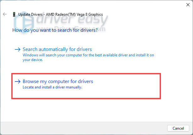 win 11 update drivers in device manager browse my computer