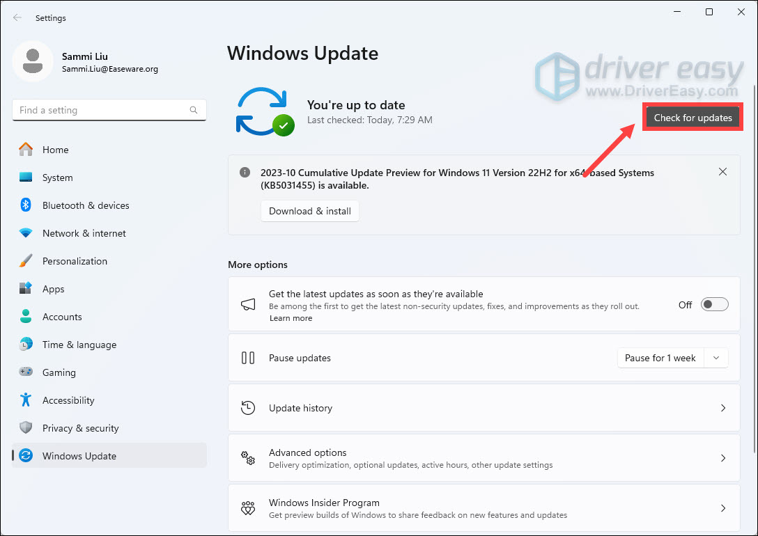 win11 - Download & install Windows Update