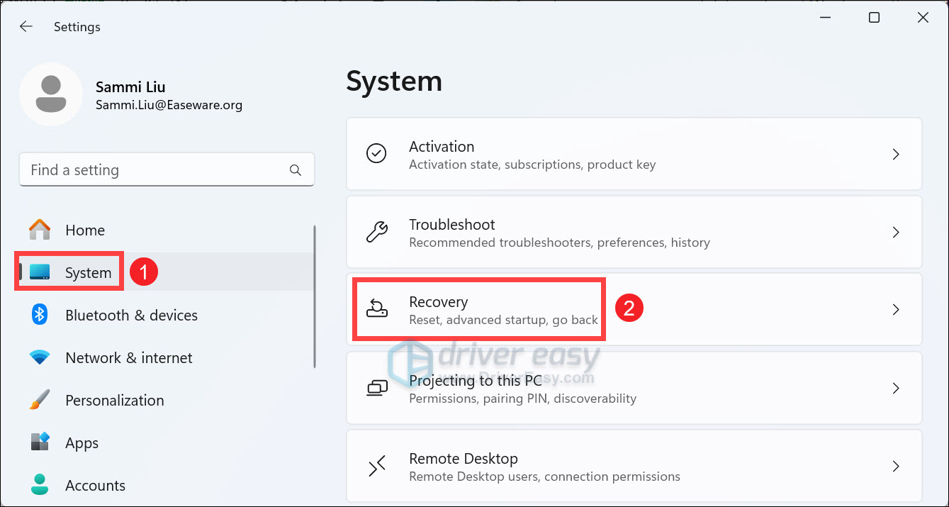 windows 11 system recovery
