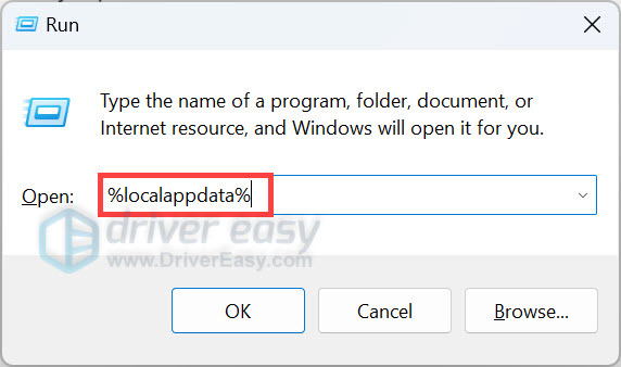 launch local app data folder on windows computer