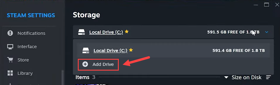 move game files to another drive on steam