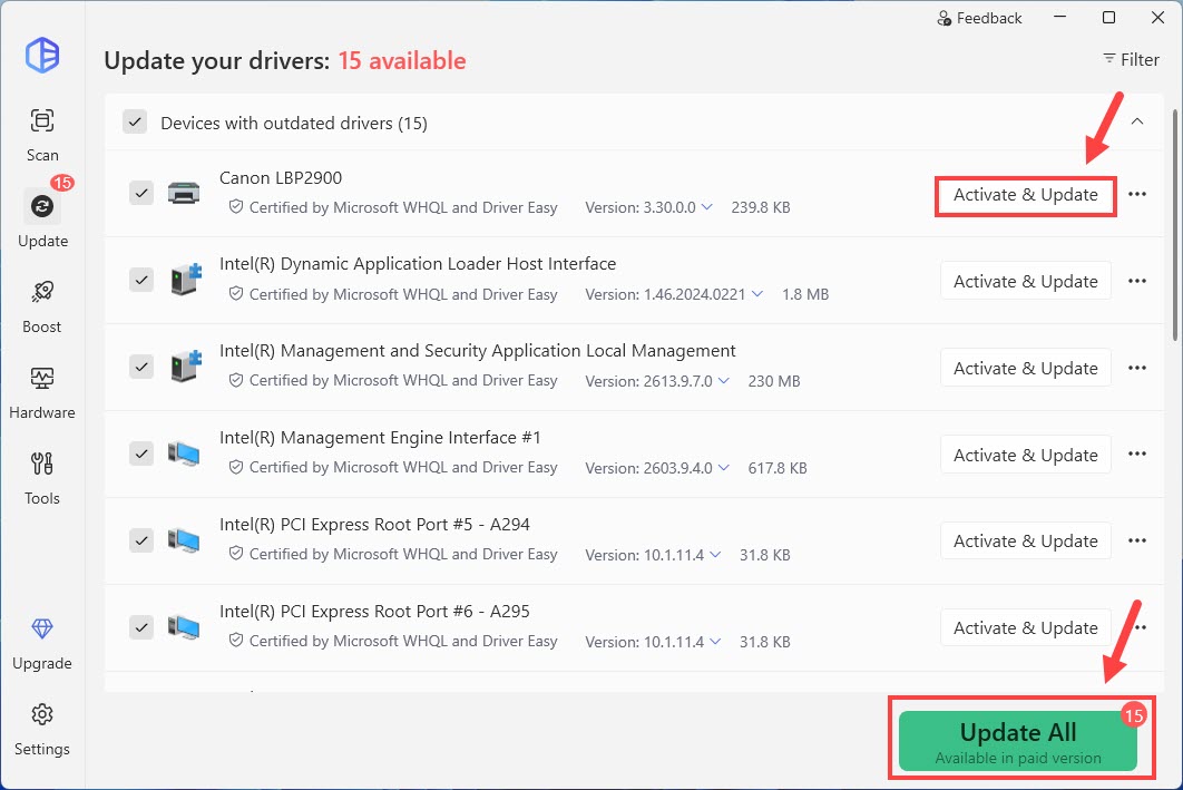 update canon lbp2900b printer driver automatically with driver easy