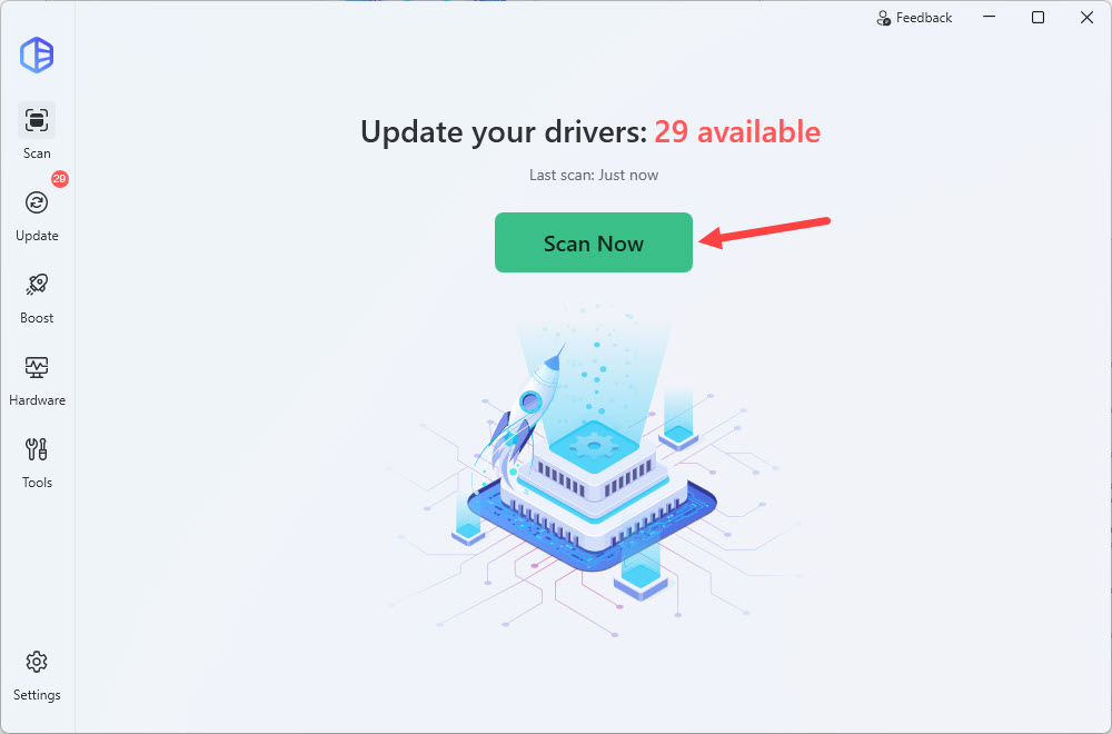 driver easy scan outdated or corrupted display drivers on pc