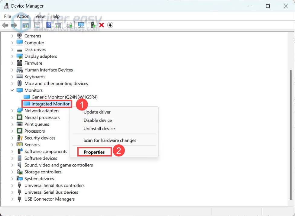 roll back graphics driver in device manager