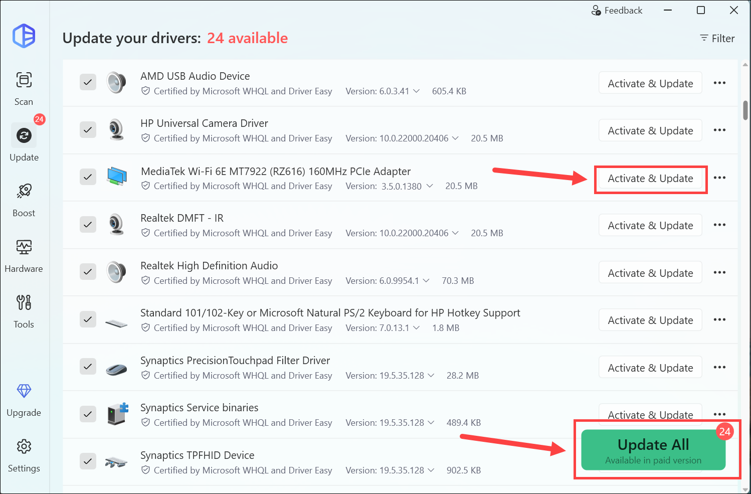 update wifi driver for hp computer with driver easy
