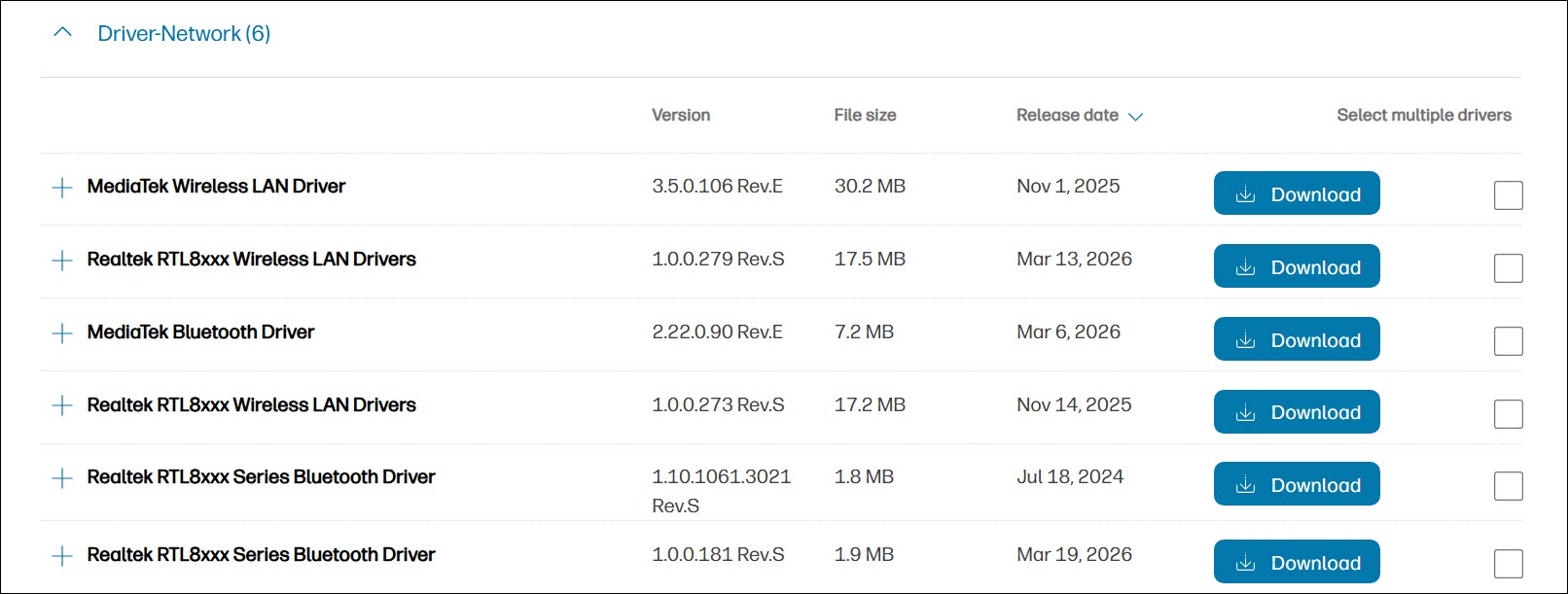 download wireless lan network driver from hp