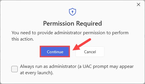 continue to grant permission driver easy