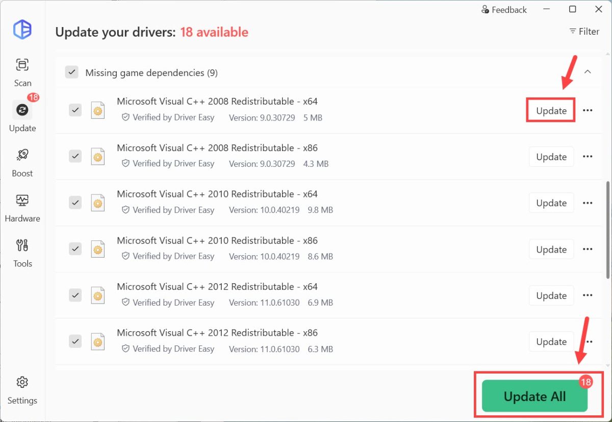 driver easy scan for game dependencies