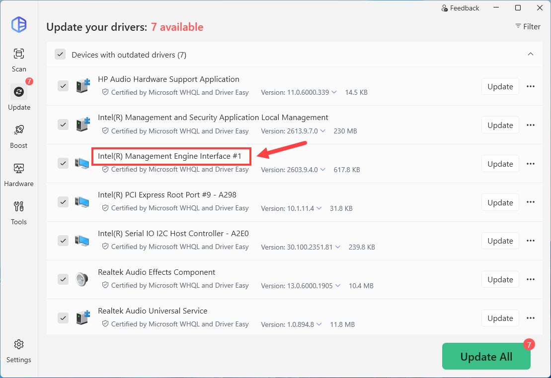 driver easy show hidden devices