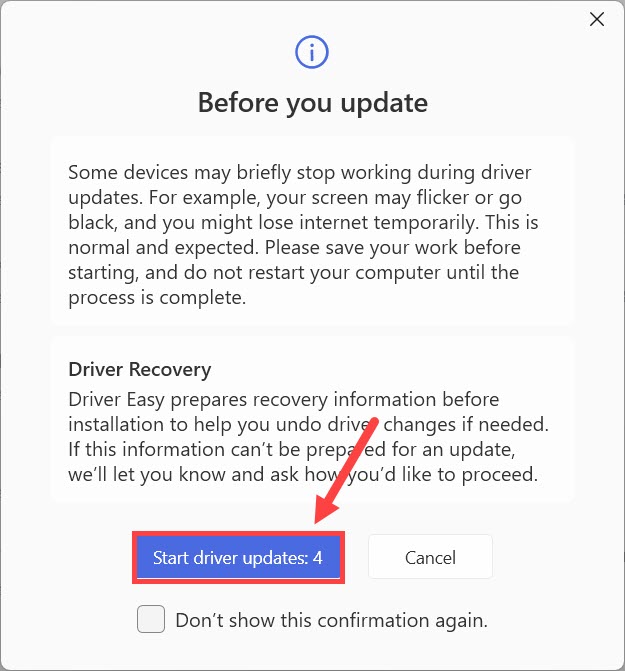 driver easy start driver updates