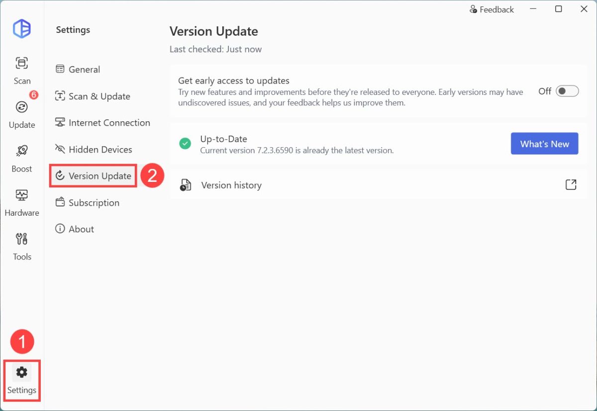 Driver Easy version update