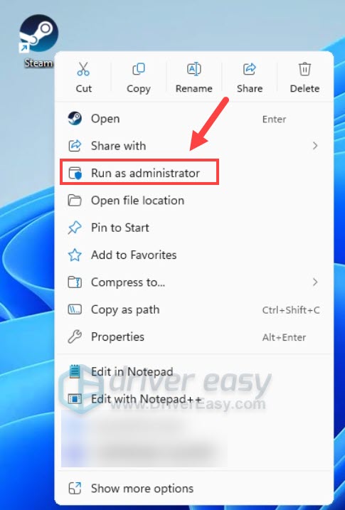 run steam as administrator on windows 11