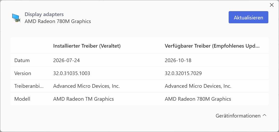 driver easy Details des Treibers anzeigen