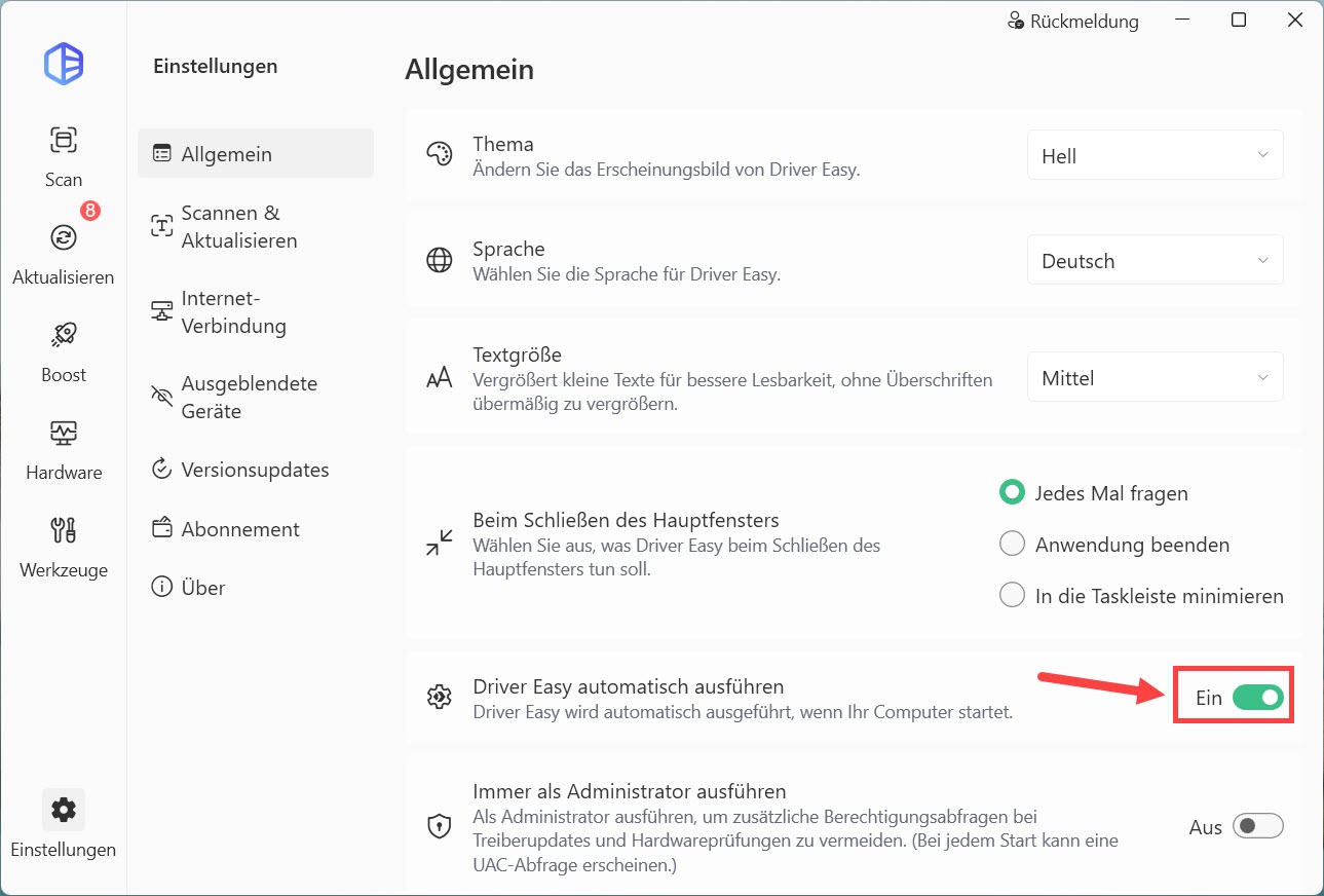 driver easy einstellungen Driver Easy automatisch ausführen