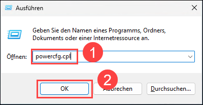 Schnellstart deaktivieren