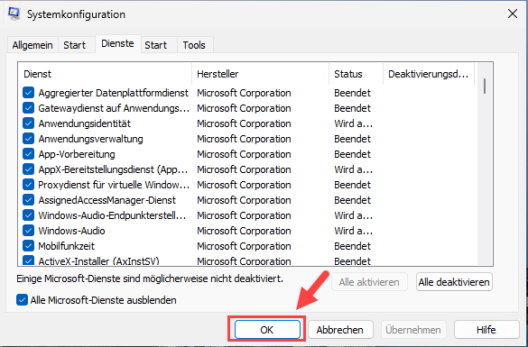 Einen sauberen Neustart (Clean Boot) durchführen