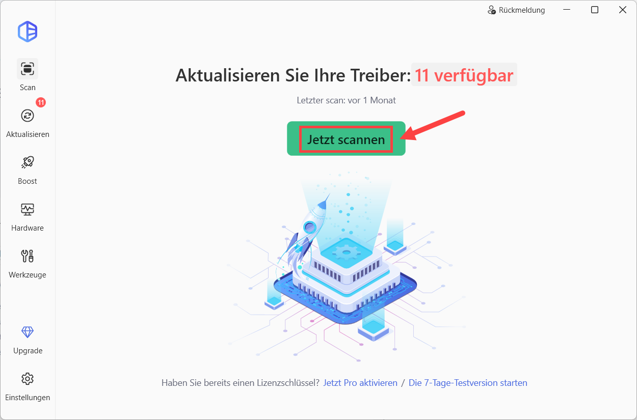 Automatisches Scannen fehlender oder veralteter PCI-Gerätetreiber mit Driver Easy