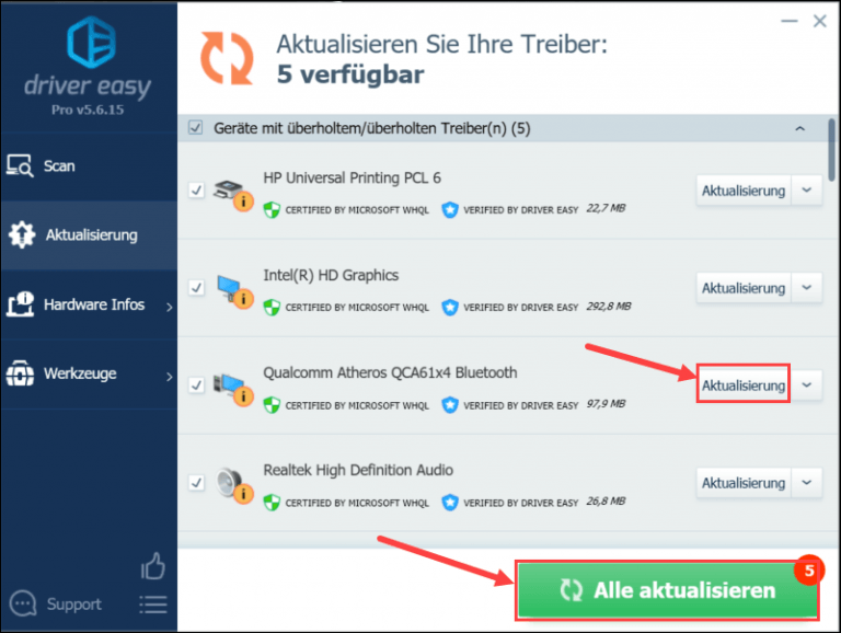 Bluetooth Treiber neu installieren Windows 11/10/7 [Einfach] Driver Easy German