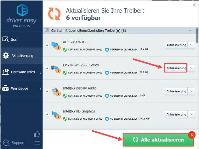 Epson WF-2630 Treiber | Download für Windows - Driver Easy German