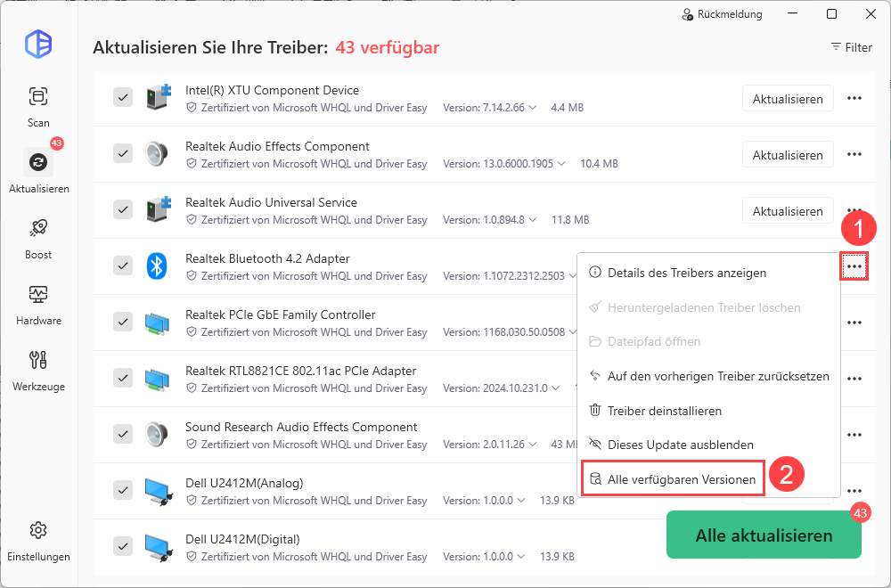 driver easy Alle verfügbaren Versionen