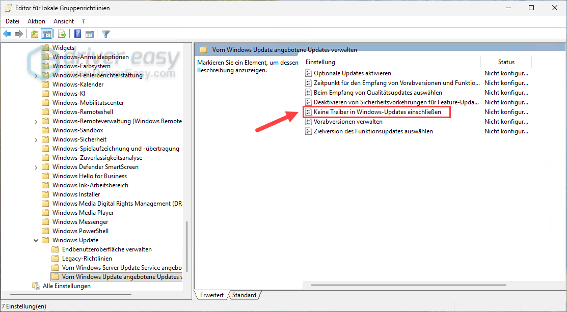 Automatische Treiberupdates von Windows deaktivieren