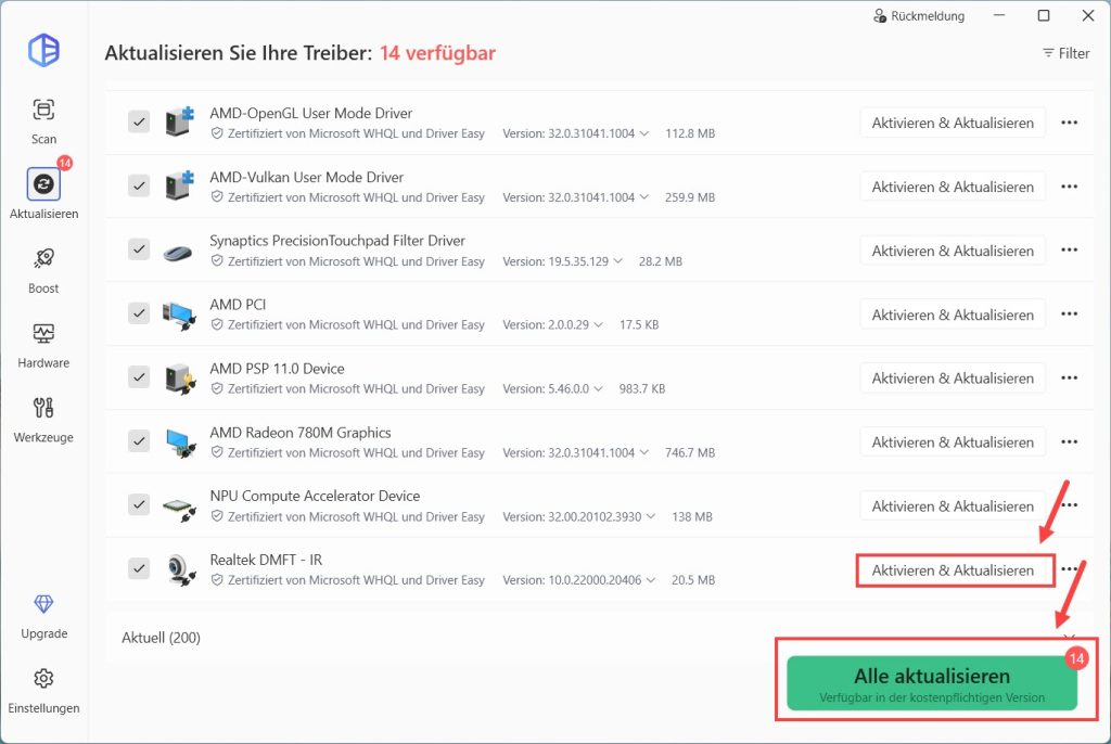 Kamera Treiber Aktualisieren für Windows driver easy