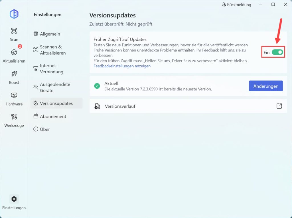 driver easy Frühzeitigen Zugriff auf Updates