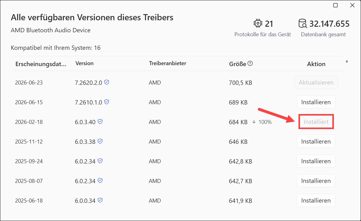 Driver Easy Alle Treiber-Versionen anzeigen