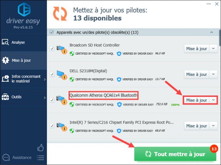 Télécharger pilote Bluetooth Windows 11/10 Driver Easy France